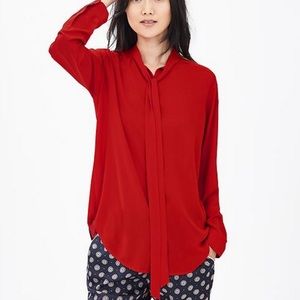 Banana republic tie front blouse